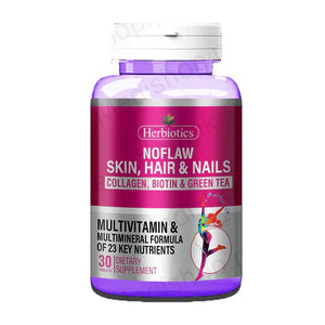 Herbiotics Noflaw Skin, Hair & Nails, 30 Ct