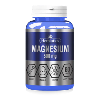 Herbiotics Magnesium 500mg, 60 Ct